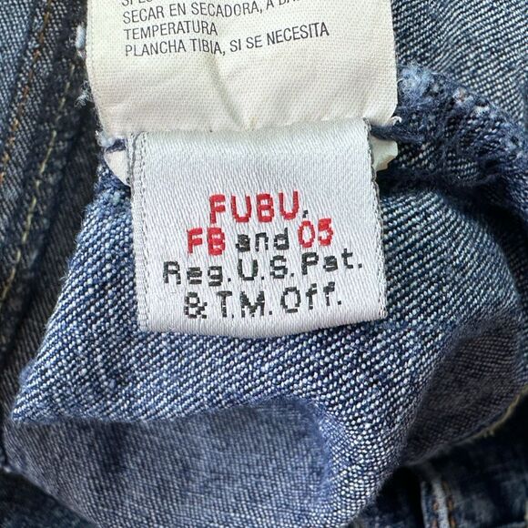 Vintage Y2K Women’s FUBU Cropped Denim Jacket - Size Large - Picture 10 of 11